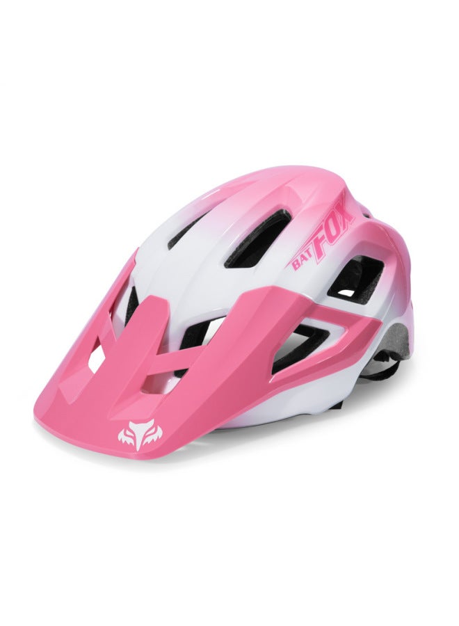 Pink Glazed Fantasy-light Batfox New Mountain Bike Helmet One-piece Safety Bike Trail Cycling Helmet Half Helmet For Men