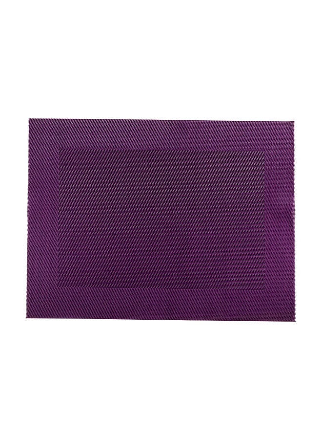 Restaurantware Geneva 16 Inch x 12 Inch Vinyl Table Mats, 6 Heat Resistant Dinner Placemats - Stain Resistant, Washable, Violet Vinyl Kitchen Table Mats, Woven, For Parties and Dining Tables - Image 4
