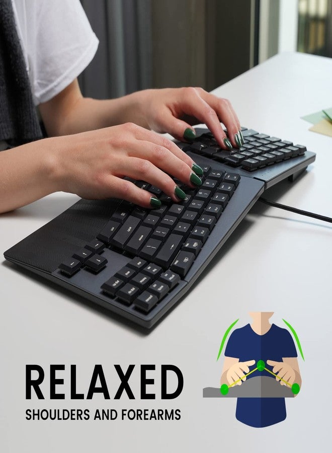 Perixx PERIBOARD-335RD Wired Ergonomic Mechanical Compact Keyboard - Low-Profile Red Linear Switches - Programmable Feature with Macro Keys - Compatible with Windows and Mac OS X - US English - Image 3