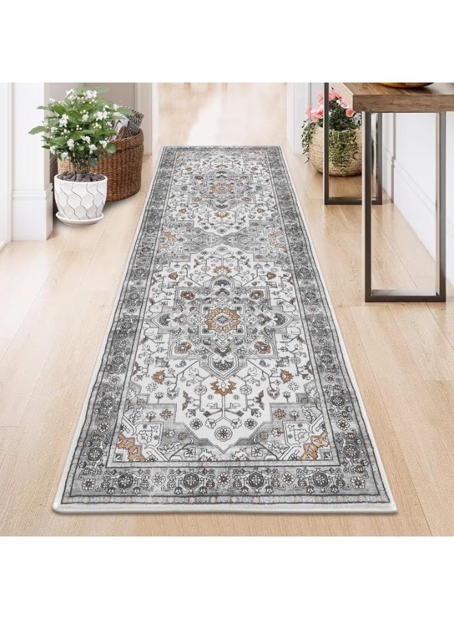 Bohemian Vintage Rug|Non-Slip Hallway & Living Room Carpet | Anti-Wear Bedside Rug with Stain-Resistant Polyester | Easy Clean Home Decor Floor Mat - Image 5