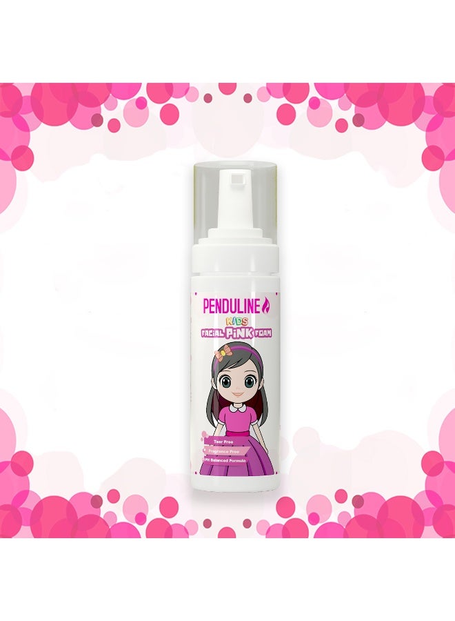 PENDULINE Penduline Kids Facial Pink Foam: Rose Oil & Niacinamide for Hydrated, Glowing Skin |  free from Sulfate and alcohol |150 ML  - Image 1