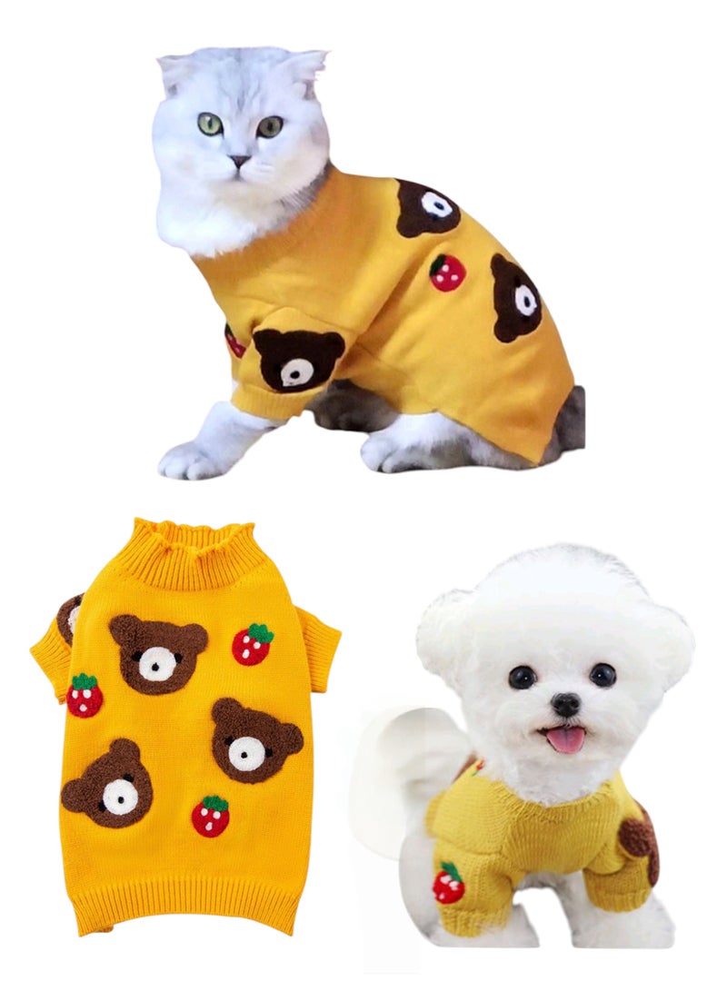 A.M autumn and winter short pet sweaters for Pomeranians, cats, Teddy bears, Bichon Frise, Schnauzers, Poodles, small dogs and dog clothes - Image 1