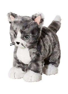 LILLEPLUTT High-Quality Cat Soft Plush And Stuffed Animal Toy For Kids, White/Grey  - Image 1
