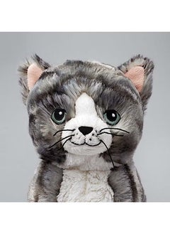 LILLEPLUTT High-Quality Cat Soft Plush And Stuffed Animal Toy For Kids, White/Grey  - Image 3