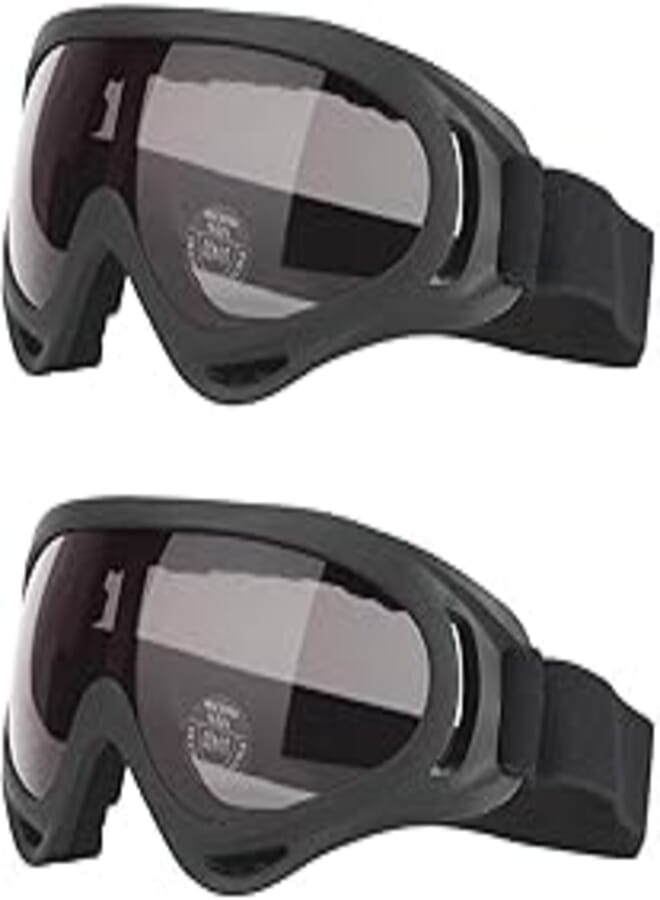 Xspring Ski Snowboard Goggles, 2 Pcs Outdoor Sports Goggles, Snow Goggles with TPU frame and PC lens, Adjustable X400 UV Protection Sandproof Glasses for Men Women Youth