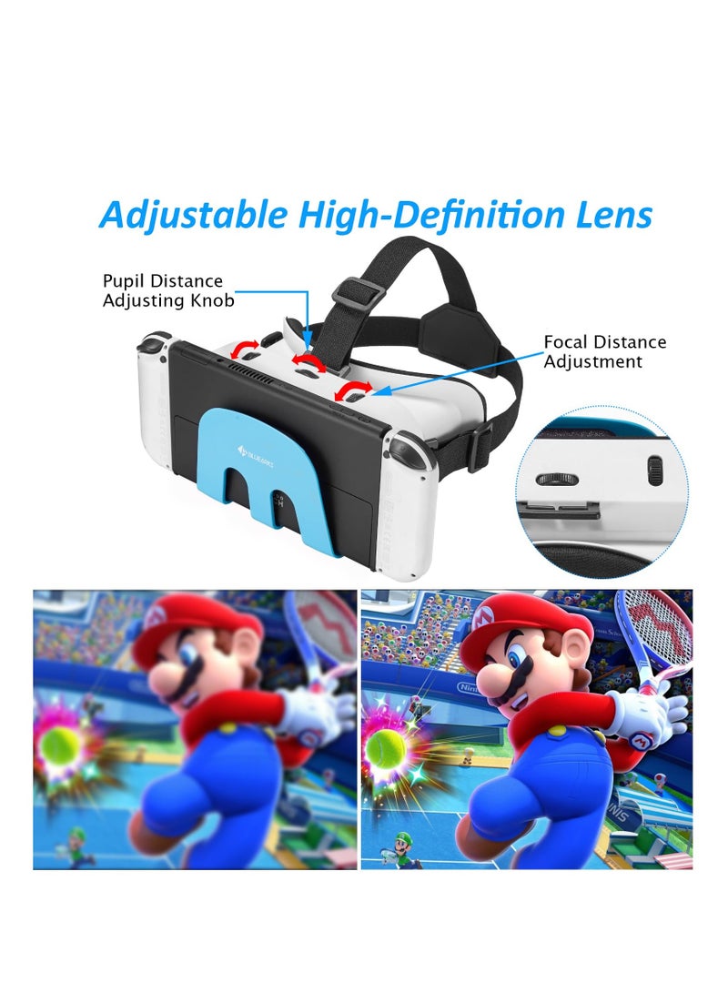 VR Headset for Nintendo Switch and OLED Model, Virtual Reality Goggles for Gaming Experience in White - Image 5