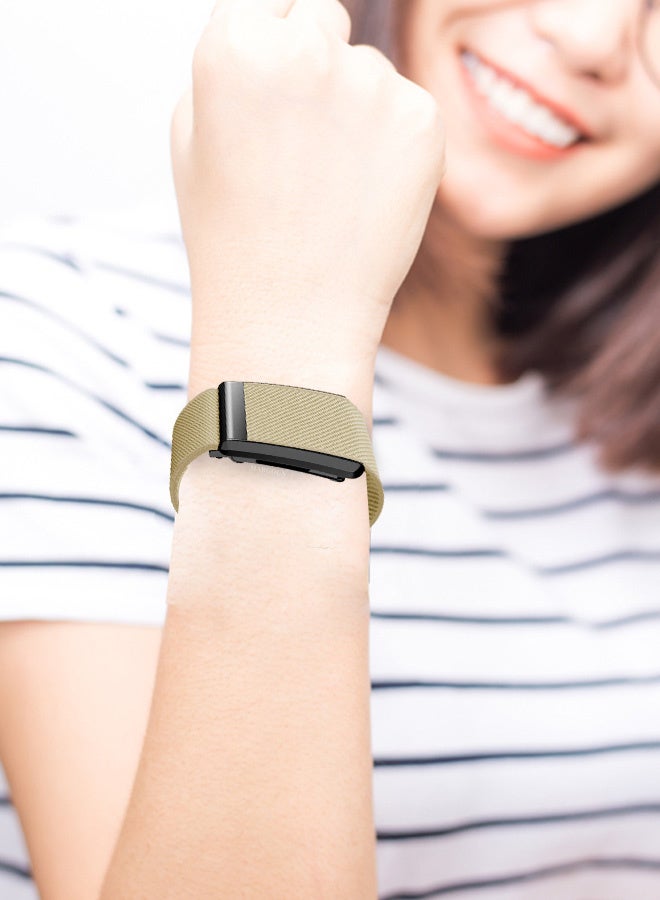 Nylon Sport Band for Whoop 4.0 Breathable Adjustable Wristband, Water Resistant Replacement Strap, Soft, Comfort, Durability, Easy to Use - Beige