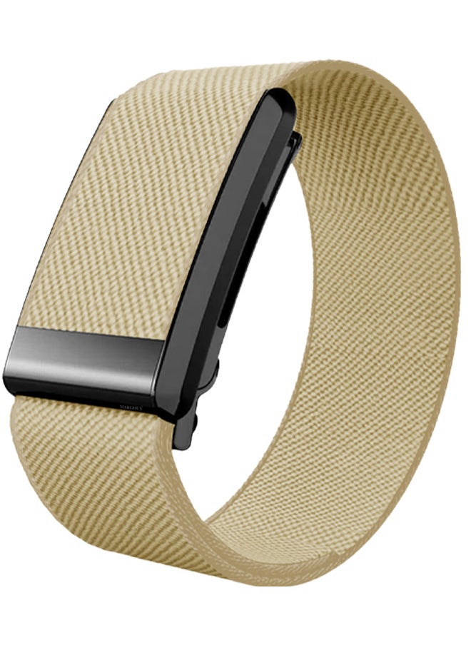 CATANES Nylon Sport Band for Whoop 4.0 Breathable Adjustable Wristband, Water Resistant Replacement Strap, Soft, Comfort, Durability, Easy to Use - Beige  - Image 1