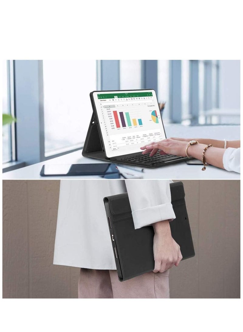 Keyboard Case for iPad Pro 10.5", Wireless Bluetooth Keyboard Case with Ultra Slim Magnetically Detachable PU Leather Cover and Multi-Angle Stand Compatible with New iPad Air 3 2019/ iPad Pro 10.5 - Image 2