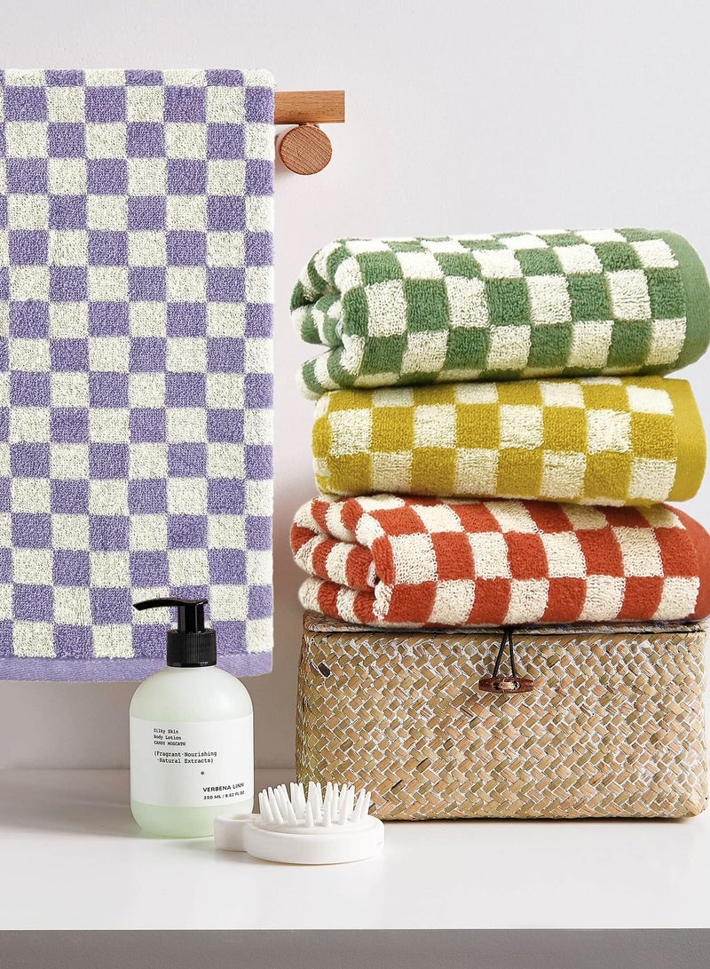 Cuken 4 Pieces Hand Towels for Bathroom, 13x29 Inches, Luxurious Premium  Cotton Towels, 4 Colors Cotton Face Towels Soft Absorbent for Spa Bath Gym Kitchen, Ultra, Soft Feel Towel - Image 5