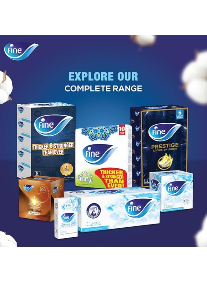 FINE FACIAL TISSUE PACK 130 SHEETS X 2 PLY, BUNDLE OF 10 STERILIZED FLUFFY TISSUES - Image 3