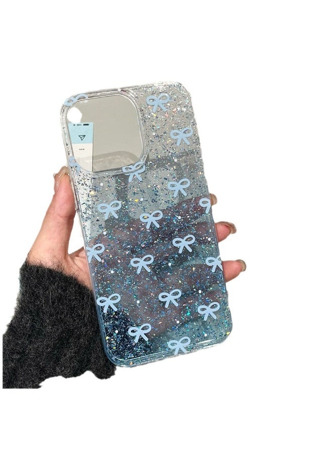 NIBEMINENT Transparent Glitter Protective TPU Case Cover For iPhone 15 Plus