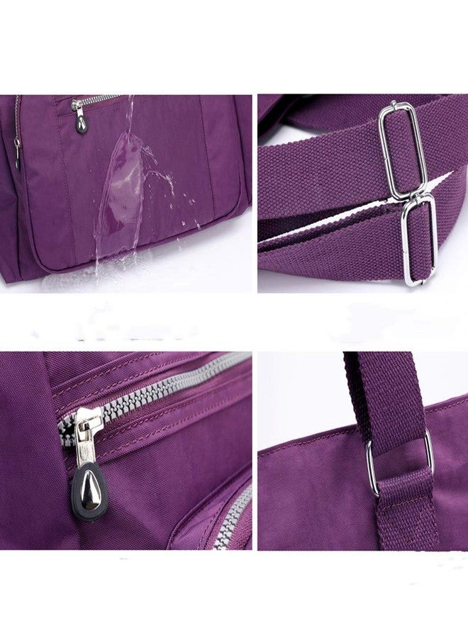 Lavogel Multi Pocket Nylon Totes Handbag Large Shoulder Bag Travel Purse Bags For Women, X-black, One size - Image 2