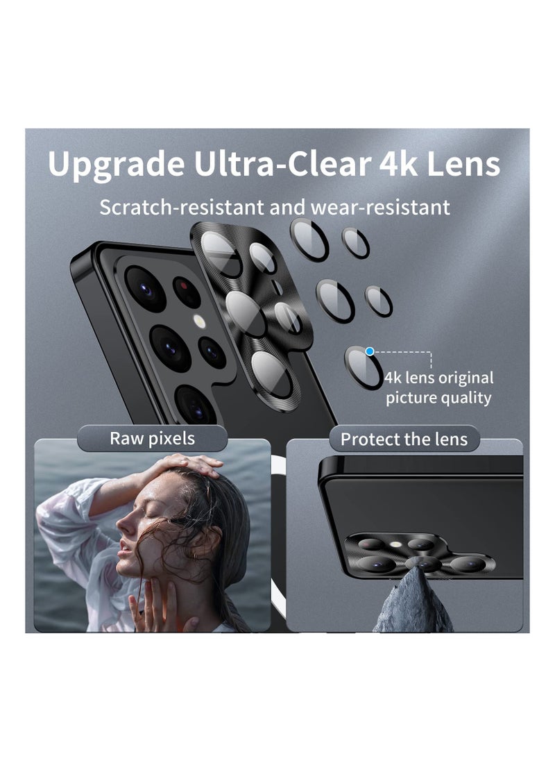 Aookay - Metal Case for Samsung S22 Ultra -Fit for MagSafe Wireless Charger - Translucent Matte Back with Camera Lens Protection, Magnetic Case Cover for S22 Ultra (Not Built with Front Screen Protector) Black - Image 1