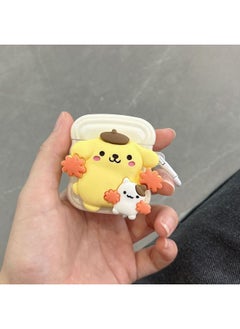 Three-dimensional Cute Cartoon For AirPods 3 Protective Shell 1/2/3 Generation Wireless Bluetooth Headset Cover Pro2 Japan And South Korea-Color:Pudding Dog + Hook-Model:Airpods Pro