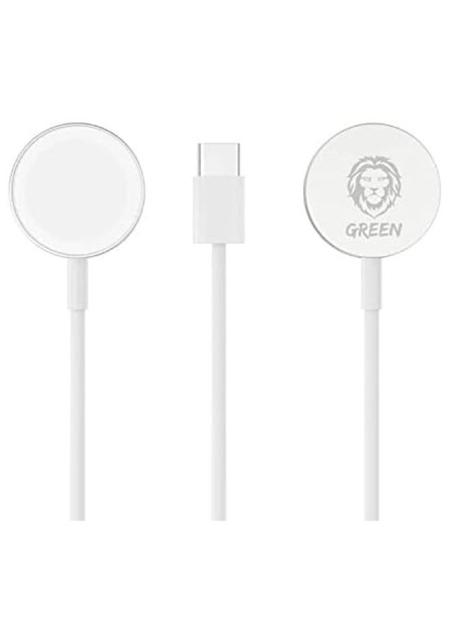 GREEN LION Magnetic Charging Cable 1.2M (Type-C Interface) for iWatch - Silver - Image 2