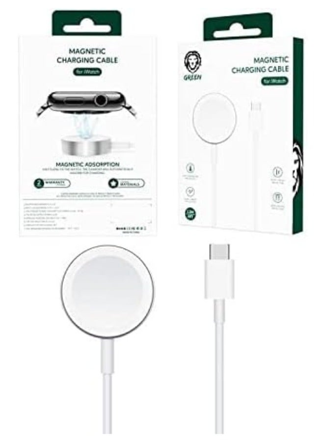 GREEN LION Magnetic Charging Cable 1.2M (Type-C Interface) for iWatch - Silver - Image 3