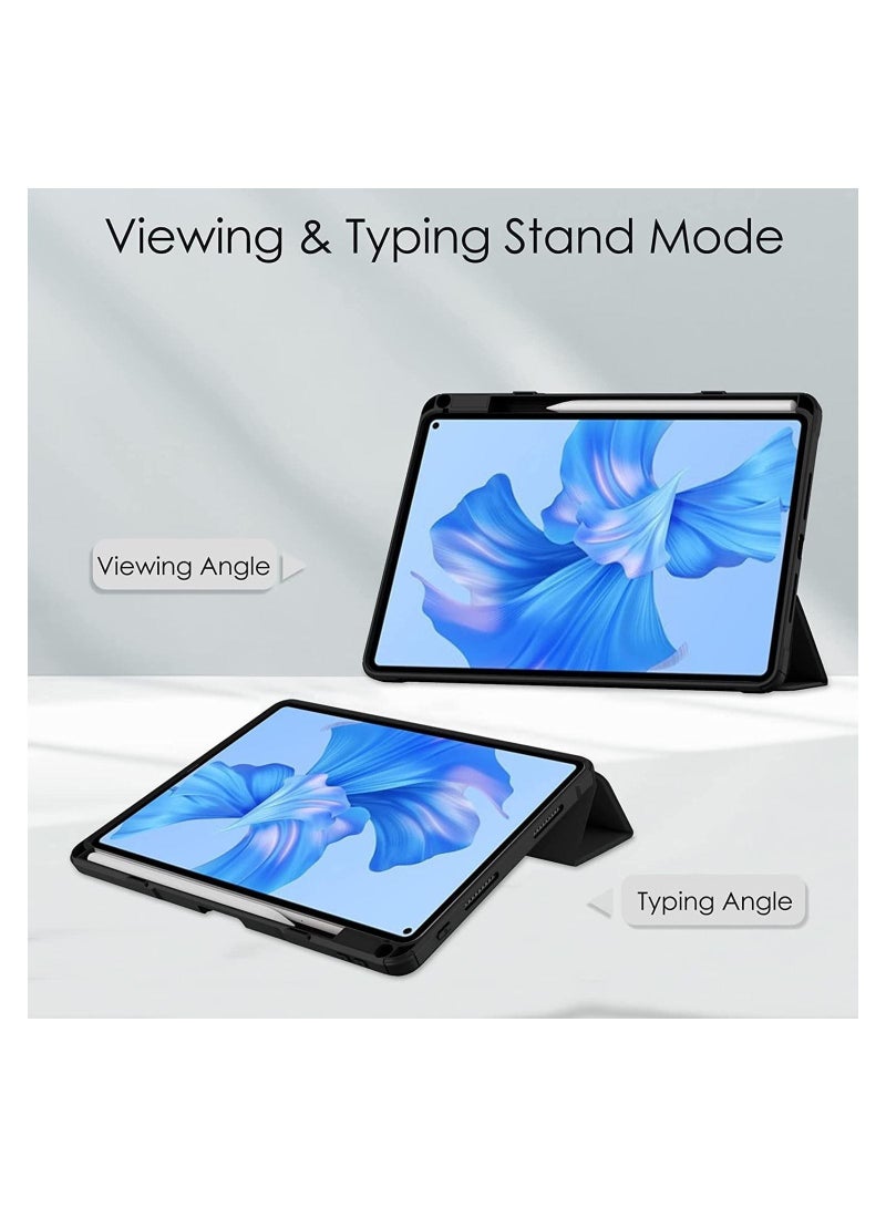 VKL Case Compatible with Huawei MatePad Pro 11 2022 11.0 inch, Smart Slim Trifold Stand Auto Sleep/Wake Cover Pencil Holder, Clear Transparent Back Shell - Image 5