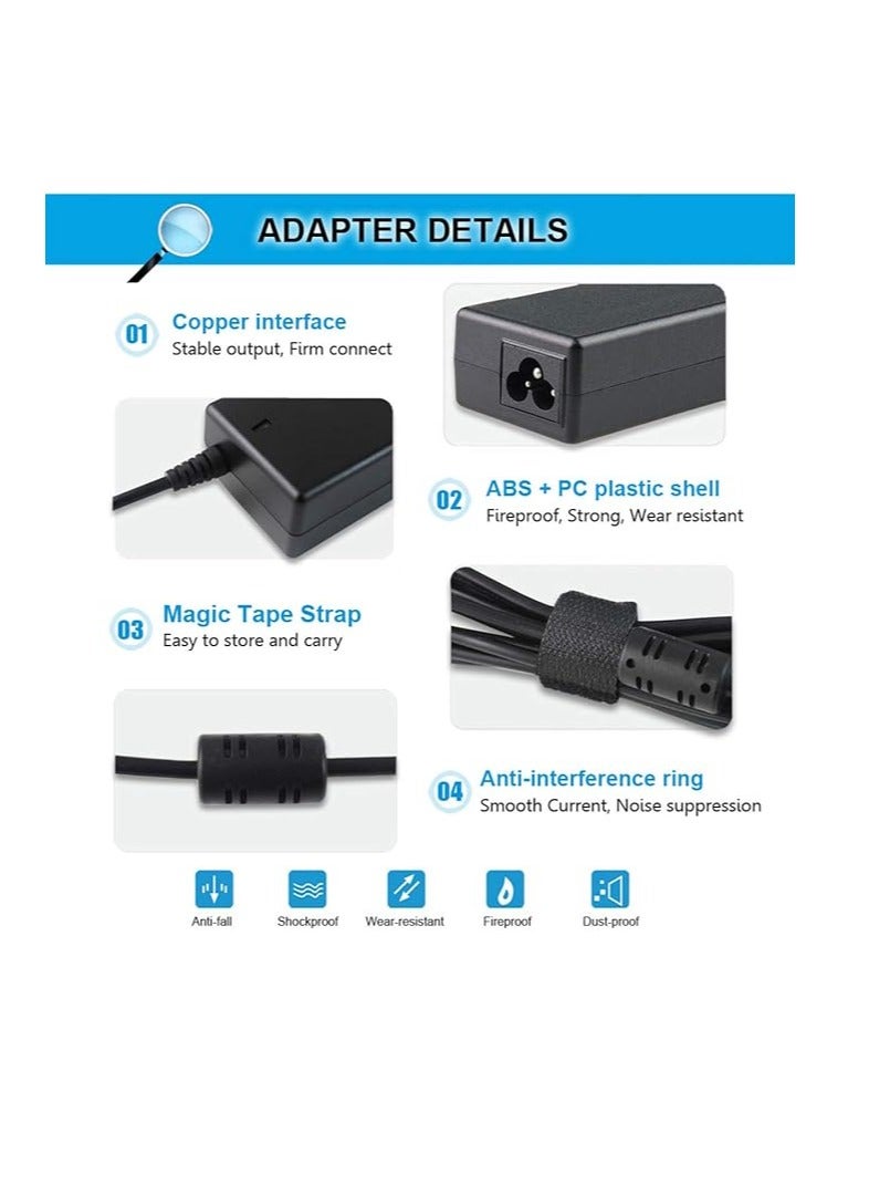 Terabyte شاحن محول تيار متردد 65 واط 19 فولت 3.42 أمبير متوافق مع أجهزة Acer Aspire V5 V3 V7 S3 E1 R3 R7 M5 E1 5349 5750 5250 7560 AS7750، شاشة S202HL H236HL G246HL H276HL G276HL S220HQL HN274H PA-1650-86 مزود طاقة (5.5 * 2.5) - Image 1