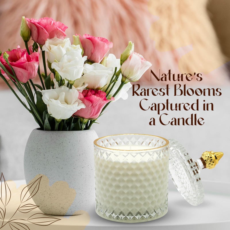 VIONAMI Luxury Scented Candle Gift â€“ Black Bat Rare Flower Fragrance in Elegant Glass Jar, Decorative Soy Candles Gifts for Women, Long-Lasting 80 Hr, 14.8 oz, Luxury Candles for Women - Image 5