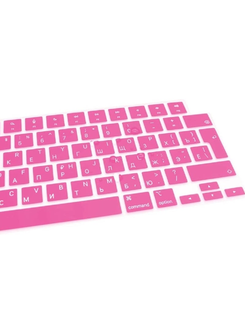 أمم غطاء لوحة المفاتيح الروسية الإنجليزية من السيليكون لإصدار الاتحاد الأوروبي لجهاز M2 MacBook Air 13.6 بوصة 2022 A2681 و MacBook Pro 14 بوصة 2022 2021 A2442 M1 و MacBook Pro 16 بوصة 2022 2021 A2485 M1 ، - Image 5