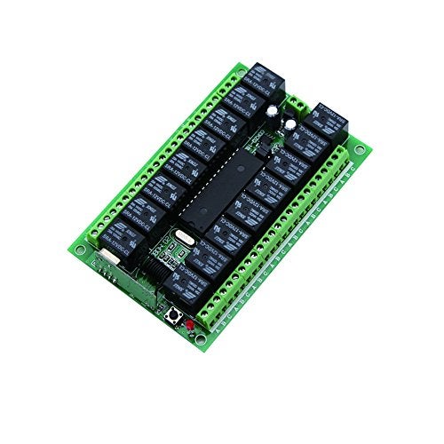 eMylo DC 12V جهاز تحكم عن بعد لاسلكي لمفتاح الضوء اللحظي 16CH 433Mhz مستقبل ريلاي مع جهاز الإرسال - Image 2