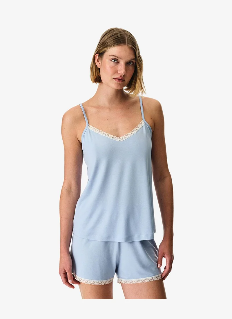 بنتي Women Sky Sleeveless Shorts Blue Set