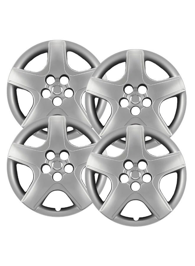 Hubcaps.com Premium Quality 16" Silver Hubcaps/Wheel Covers fits Toyota Matrix, Heavy Duty Construction (Set of 4) - Image 1