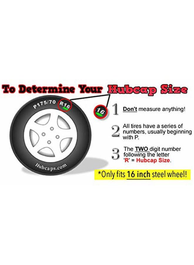 Hubcaps.com Premium Quality 16" Silver Hubcaps/Wheel Covers fits Toyota Matrix, Heavy Duty Construction (Set of 4) - Image 5