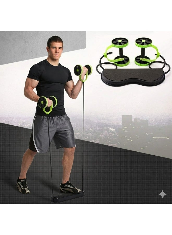جهاز تمارين Revoflex Xtreme يفوفلكس إكستريم متعدد الاستخدامات لتمارين البطن والجسم بالكامل مع 6 مستويات مقاومة وعجلات انزلاق مرنة ومقابض مانعة للانزلاق للتمارين المنزلية واللياقة البدنية وحرق الدهون - Image 5