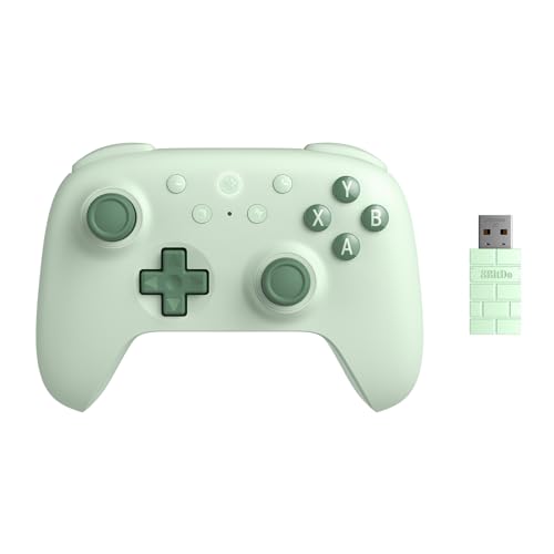 8Bitdo وحدة تحكم 8BitDo Ultimate 2C اللاسلكية لجهاز الكمبيوتر بنظام ويندوز وأندرويد، مع معدل استقصاء 1000 هرتز، عصي تحكم وتأثير هال، وزر L4/R4 قابل لإعادة التعيين (أخضر) - Image 1
