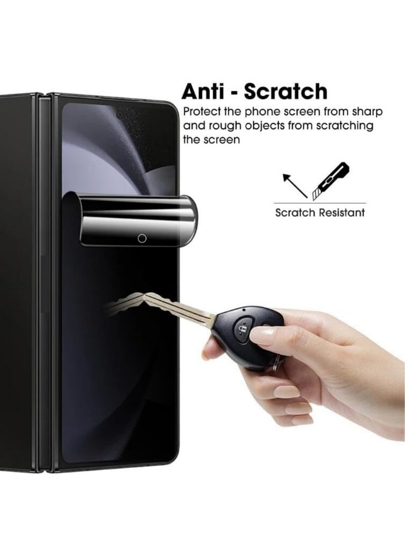 Aookay Privacy Hydrogel Screen Protector for Samsung Galaxy Z Fold 7 5G, Anti-Peeping Nano Soft Film Outer Screen + Inner Screen Anti-Peeping Soft Film Anti-Peeping protective Film - Image 3
