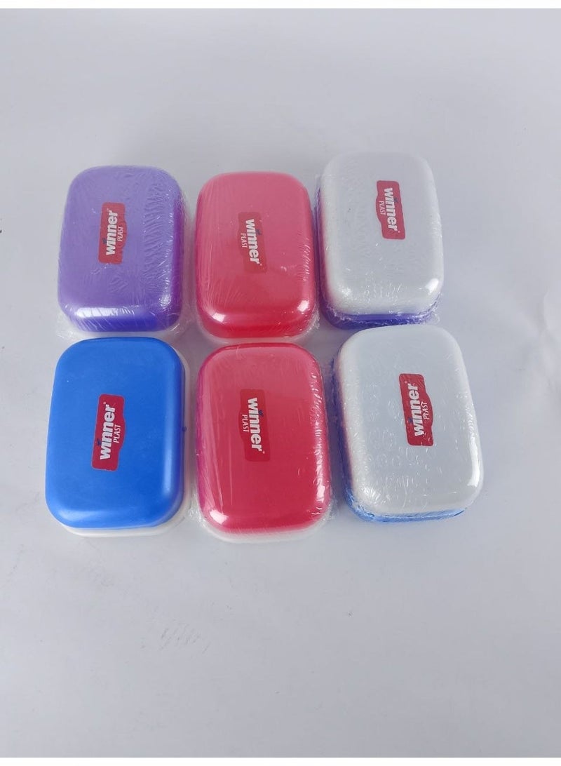 Winner plast 2-Piece Plastic Soap Dish Set with Lid – Practical & Lightweight - Image 1