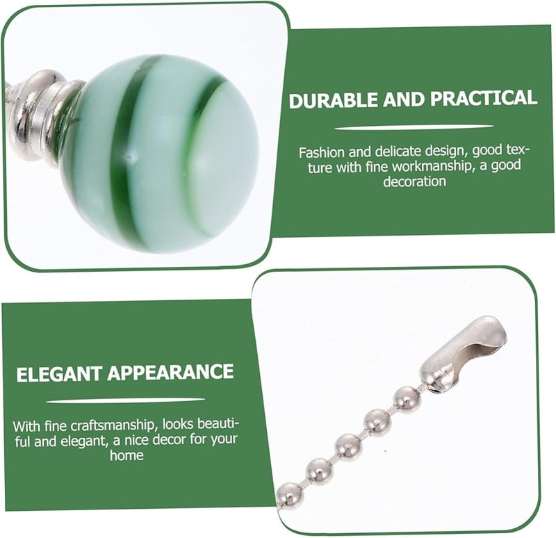 Green Ceramic Pull Chain Pendant Light Fixture For Ceiling Fans And Lamps - Image 4