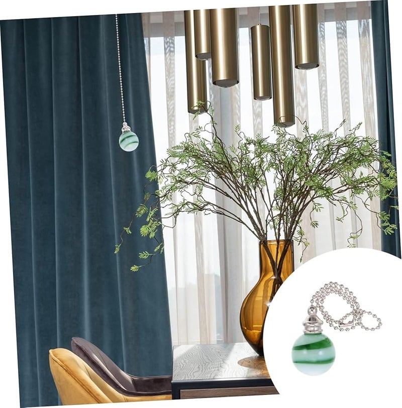 Green Ceramic Pull Chain Pendant Light Fixture For Ceiling Fans And Lamps - Image 3