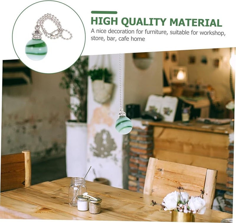 Green Ceramic Pull Chain Pendant Light Fixture For Ceiling Fans And Lamps - Image 5