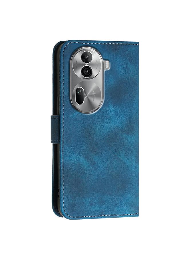 S-TOP Case For OPPO Reno11 Pro Global Grid Butterfly Embossed Pattern Leather Phone Case with Lanyard - Image 3