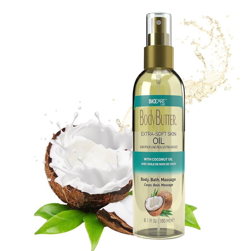 Biocare ExtraSoft Skin Body Oil with Coconut Oil 6 oz - Image 1