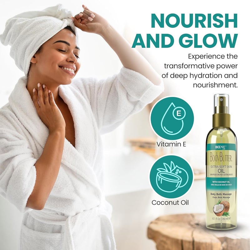 Biocare ExtraSoft Skin Body Oil with Coconut Oil 6 oz - Image 5