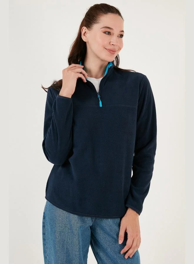 ليلا ليلا طقم قطعتين نسائي بياقة مستديرة ناعم مضاد للوبر مقاس نحيف