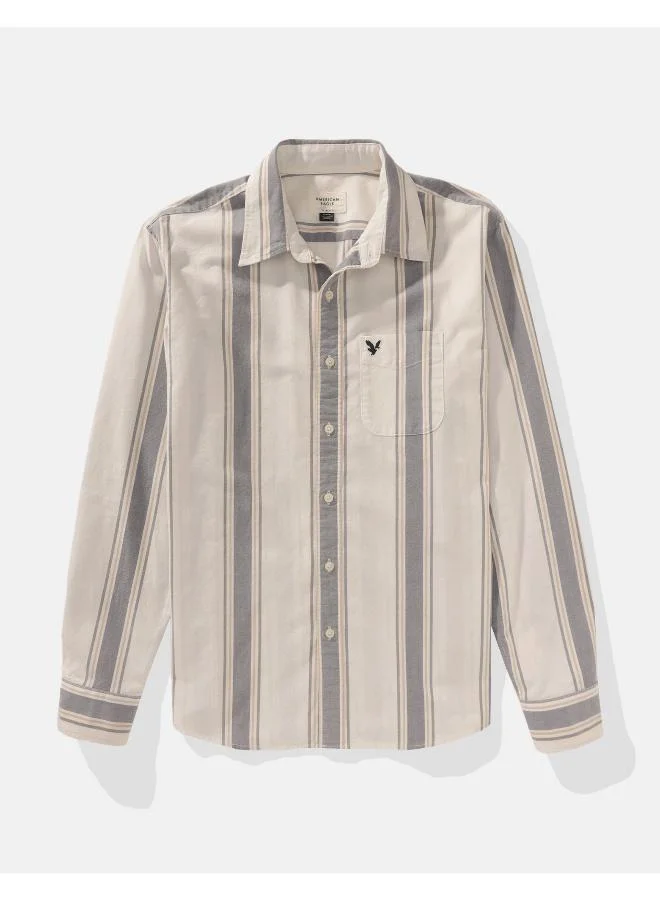 امريكان ايجل AE Striped Slim Fit Oxford Button-Up Shirt