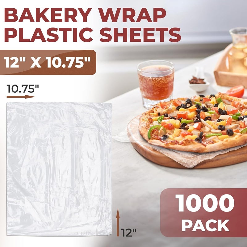 APQ Supply APQ Clear Deli Plastic Sheets, 12 x 10.75 Inch. Pack of 1000 Sandwich Wraps - Image 2