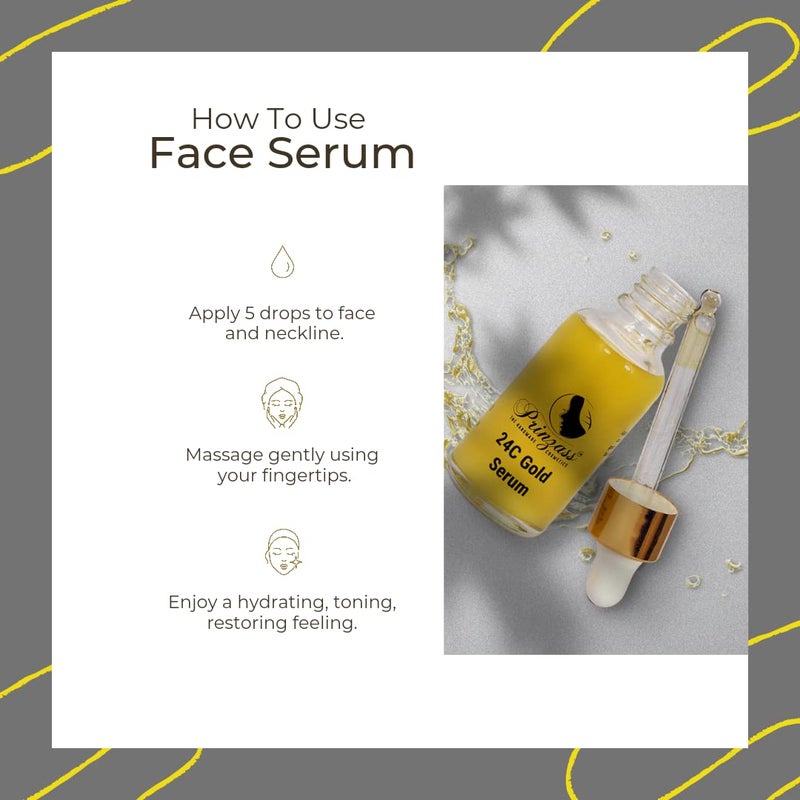 Prinzass The Handmade Cosmetics Prinzass 24K Gold Face Serum for glowing skin Natural Essence 24K Liquid Gold Radiance Boosting Serum  Face Serum for Glowing Skin 30ml  30 ML  - Image 4