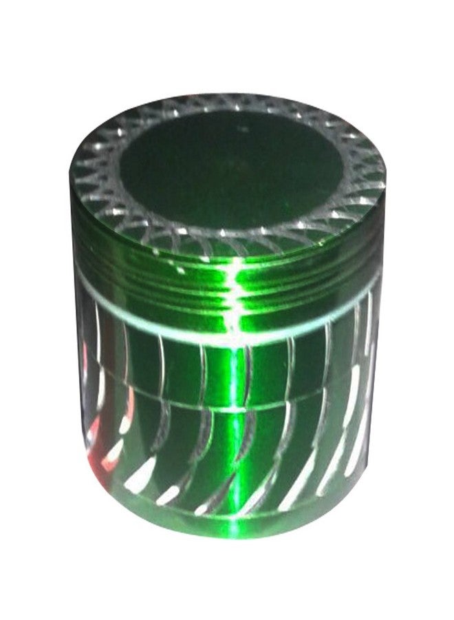 True Handmade Standard Aluminium Herb Grinder(4 Part, 50mm, Diamondcut-Green)