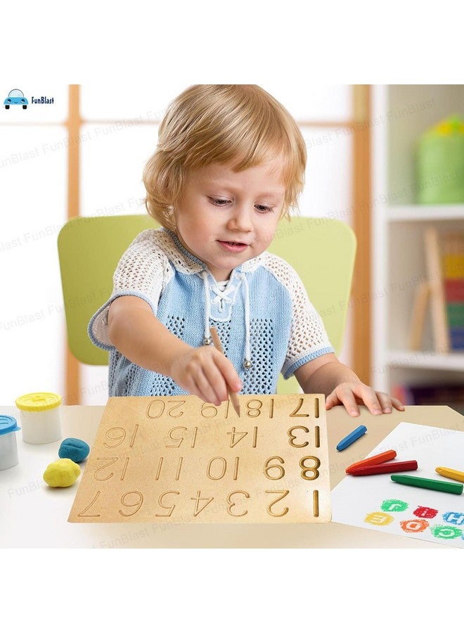 فنبلاست لوحة تدريب فن بلاست ١٢٣ للتتبع للأطفال - لوحة خشبية للتدريب على رسم الأنماط، لوحات تتبع الأرقام من ١ إلى ٢٠ للأطفال في مرحلة ما قبل المدرسة، ألعاب تعليمية للأطفال من سن ٣ سنوات فما فوق - Image 2