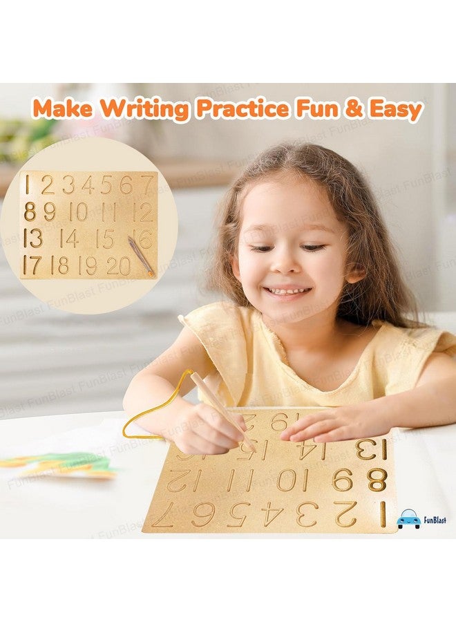 فنبلاست لوحة تدريب فن بلاست ١٢٣ للتتبع للأطفال - لوحة خشبية للتدريب على رسم الأنماط، لوحات تتبع الأرقام من ١ إلى ٢٠ للأطفال في مرحلة ما قبل المدرسة، ألعاب تعليمية للأطفال من سن ٣ سنوات فما فوق - Image 5