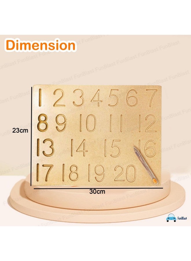 فنبلاست لوحة تدريب فن بلاست ١٢٣ للتتبع للأطفال - لوحة خشبية للتدريب على رسم الأنماط، لوحات تتبع الأرقام من ١ إلى ٢٠ للأطفال في مرحلة ما قبل المدرسة، ألعاب تعليمية للأطفال من سن ٣ سنوات فما فوق - Image 3