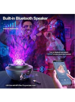 SKY-TOUCH Galaxy Star Projector 3 in 1 Night Light, 10 Color Bluetooth Night Lamp with Timer Remote and Chargeable, Bedroom Living Room Decor Kids Night Light  - Image 2