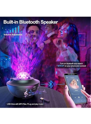 Galaxy Star Projector 3 in 1 Night Light, 10 Color Bluetooth Night Lamp with Timer Remote and Chargeable, Bedroom Living Room Decor Kids Night Light - view 2