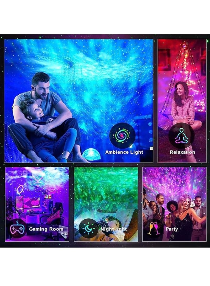 UREVO Galaxy Star Projector 3 in 1 Night Light, 10 Color Bluetooth Night Lamp with Timer Remote and Chargeable, Bedroom Living Room Decor Kids Night Light - Image 4